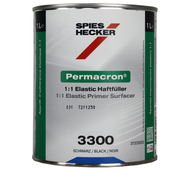 Apprêt plastique Spies Hecker Permacron 3300 Noir 2K 
